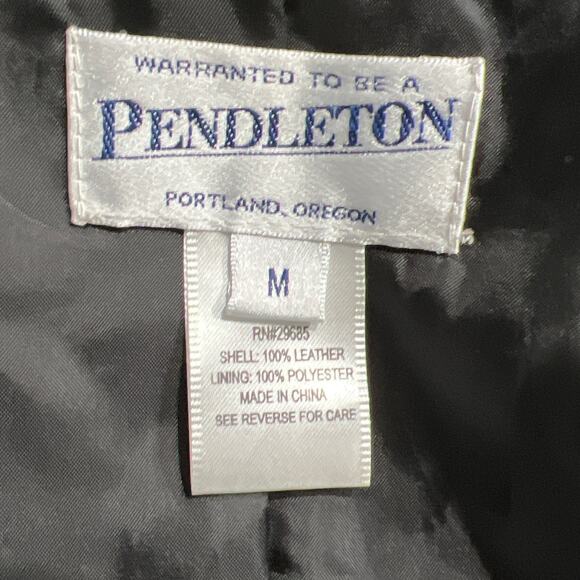 Pendleton All Leather Suede Zip Up Jacket, Black, Medium - Picture 7 of 8